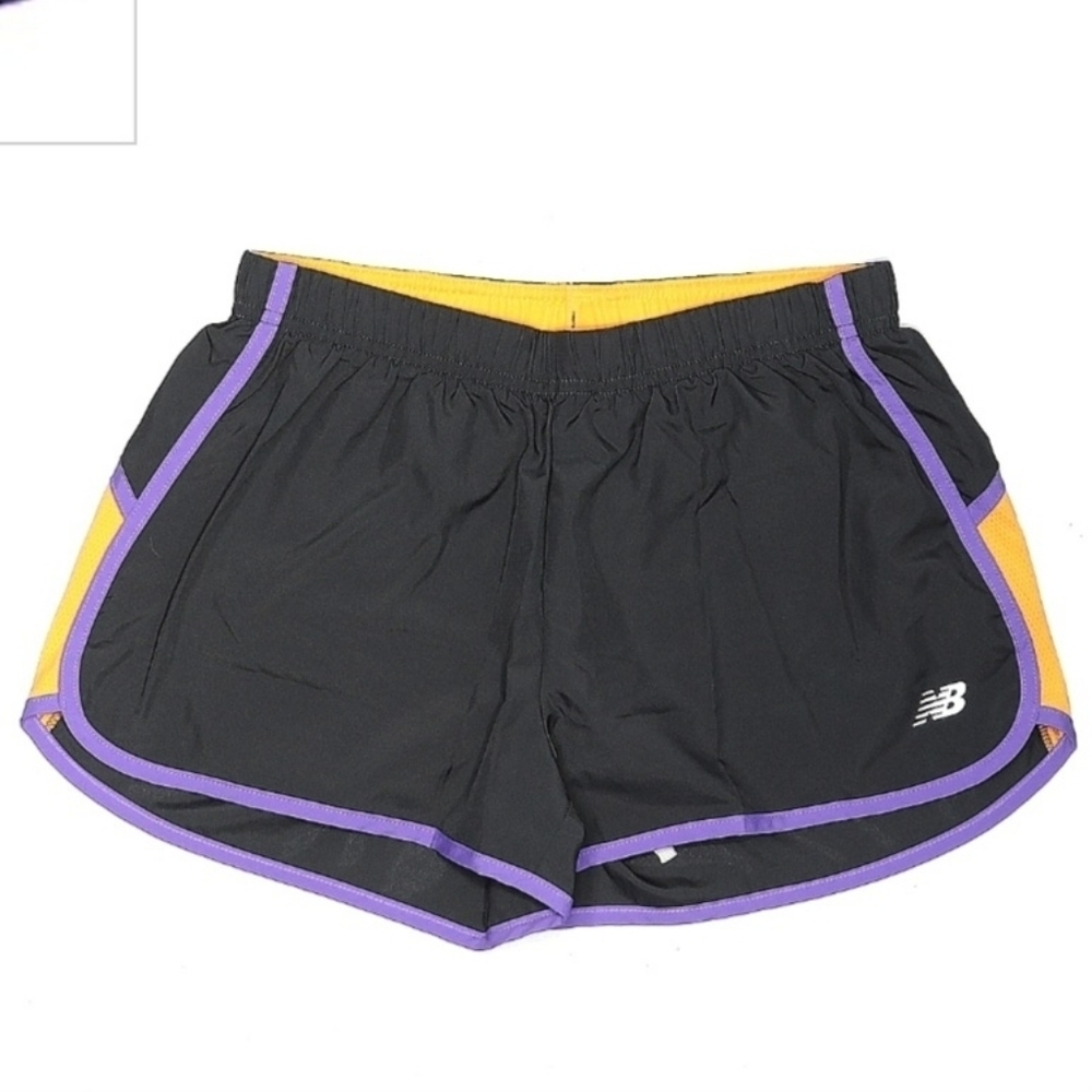 New Balance Gray Purple Orange Running Shorts Women's Small S Lightening Dry EUC